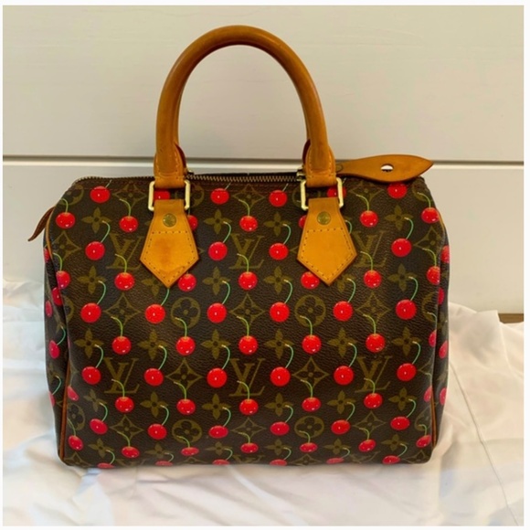 LOUIS VUITTON TAKASHI MURAKAMIS MONOGRAM CERISES SPEEDY 25 - Picture 3 of 14